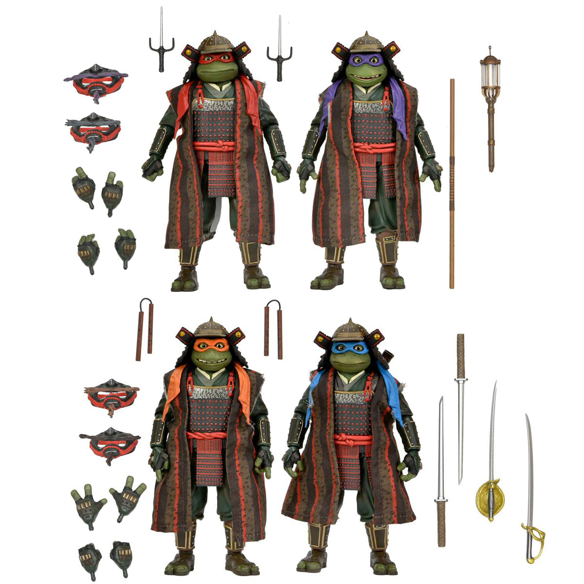 Teenage Mutant Ninja Turtles 3 Movie (1993) Actionfiguren 4er Set