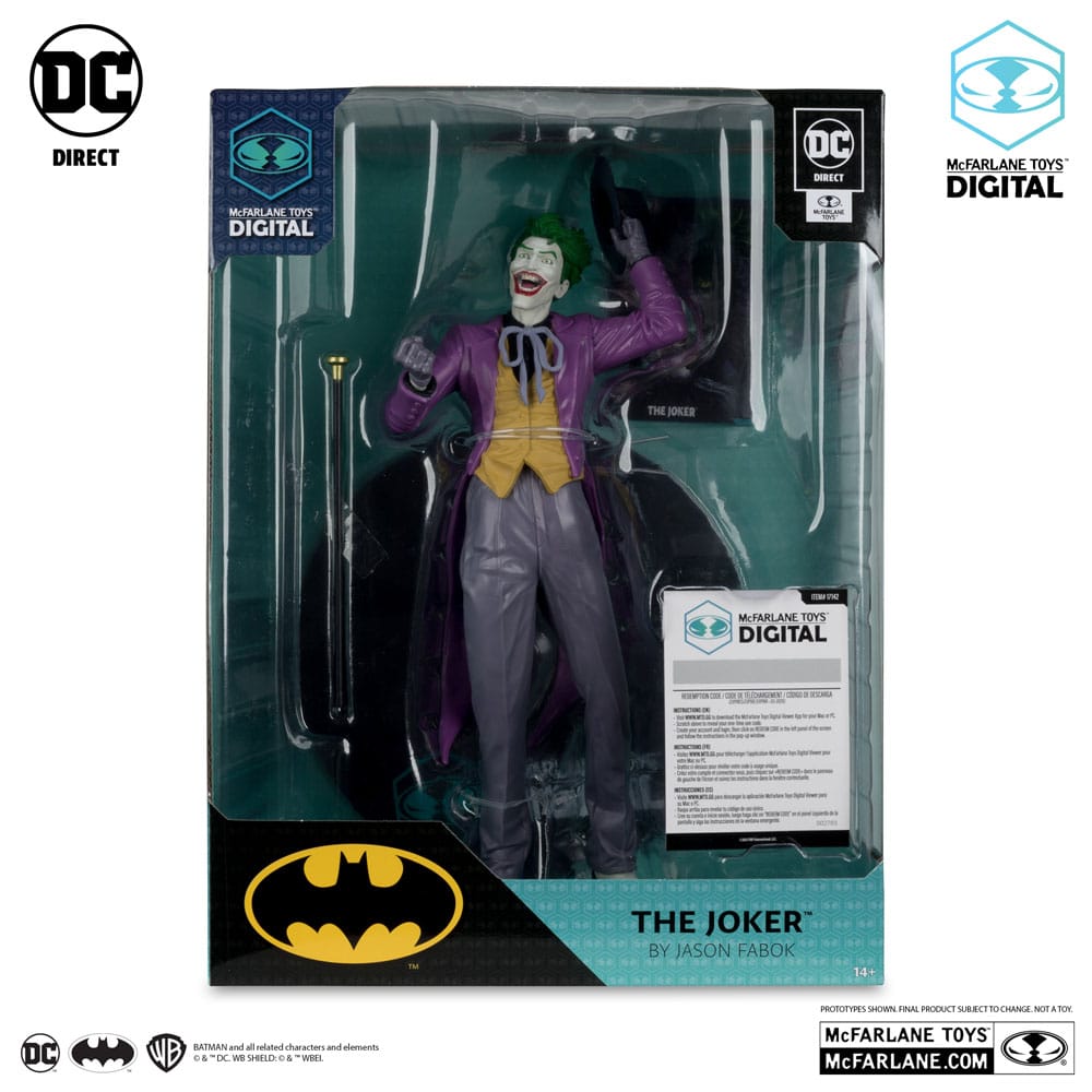 DC Direct PVC Statue 1/6 The Joker by Jason Fabok (McFarlane Digital) 29 cm Verpackung minimal eingerissen