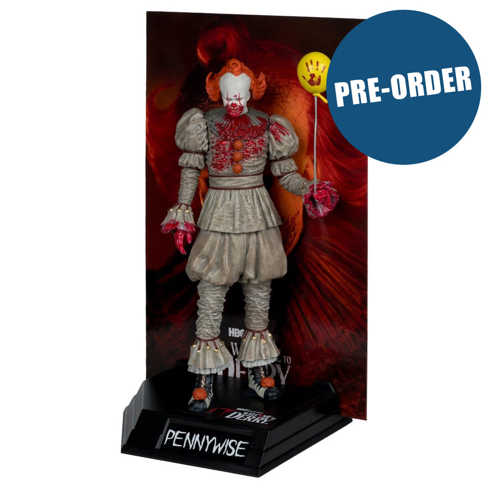 Es Welcome to Derry Movie Maniacs Figur Pennywise (Bloody) 16 cm PRE-ORDER