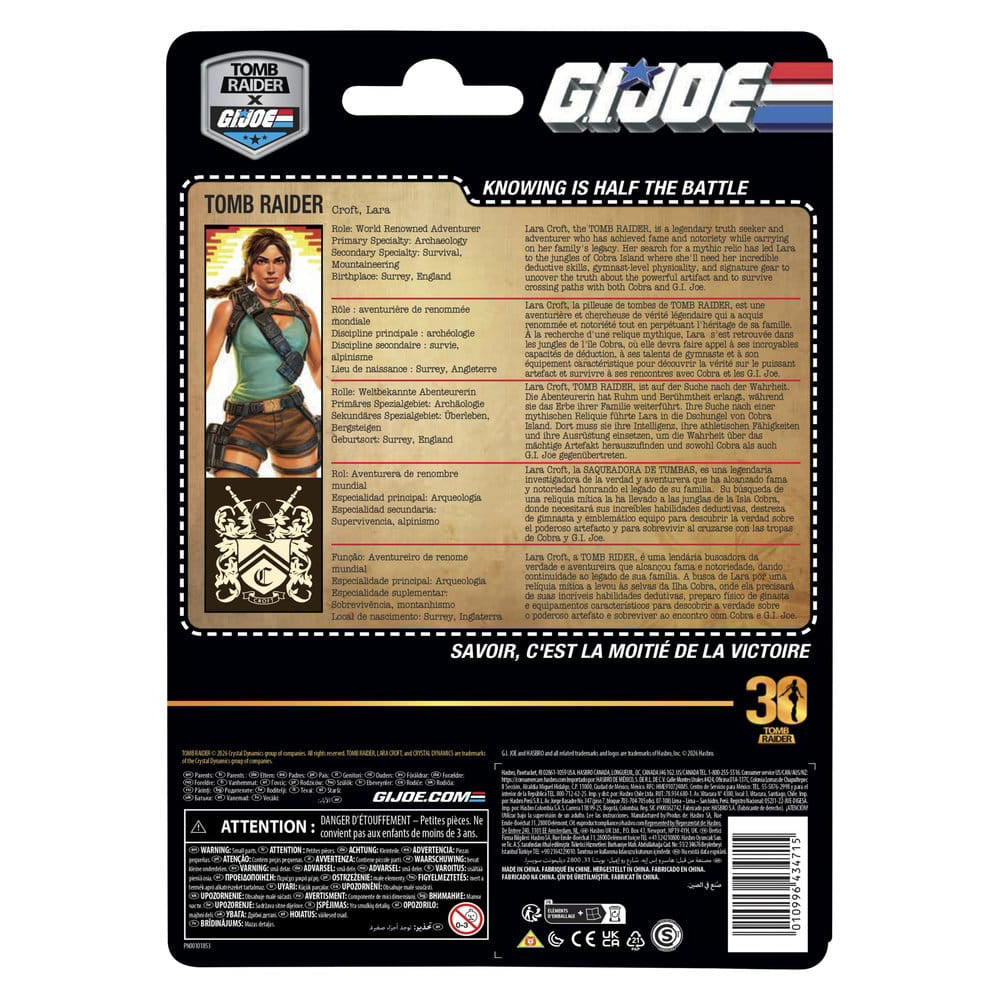 G.I. Joe Classified Series Retro Cardback Collaborative Actionfigur Lara "Tomb Raider" Croft 15 cm PRE-ORDER
