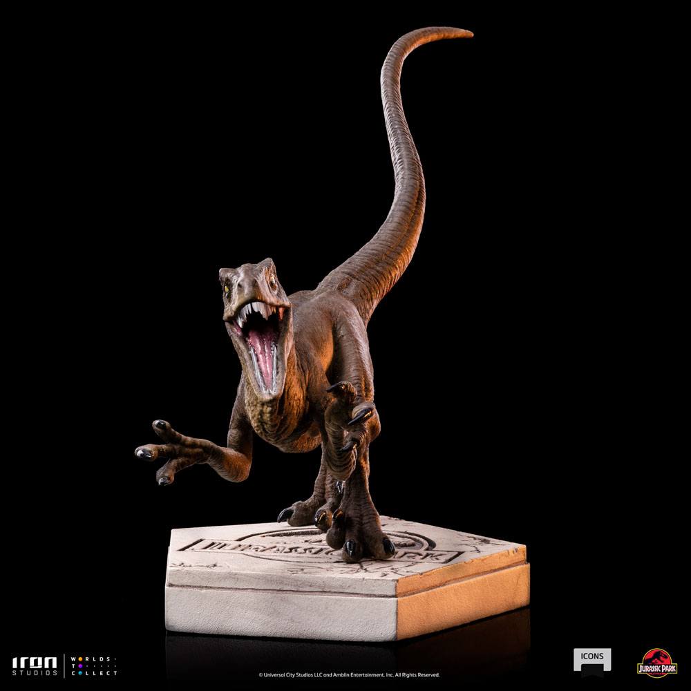 Jurassic World Icons Statue Velociraptor Modell "A" 9 cm