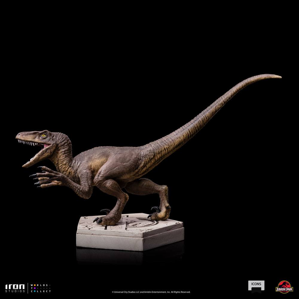 Jurassic World Icons Statue Velociraptor Modell "A" 9 cm