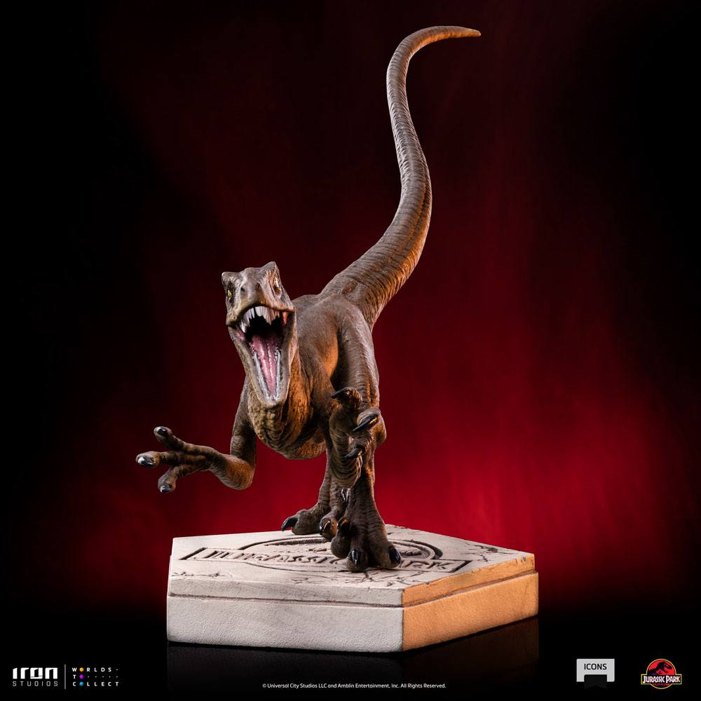 Jurassic World Icons Statue Velociraptor Modell "A" 9 cm