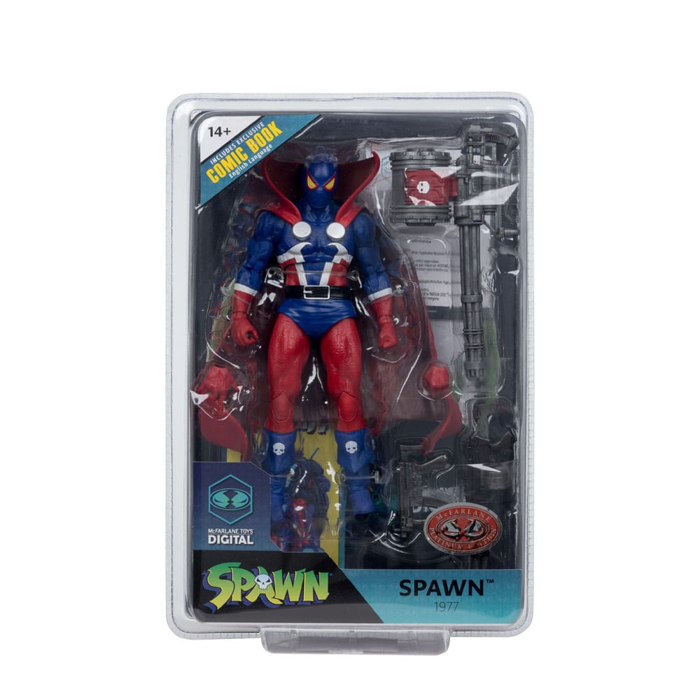 Spawn Page Punchers Actionfigur Spawn 1977 Red and Blue (Chase) Red Platinum Edition 18 cm