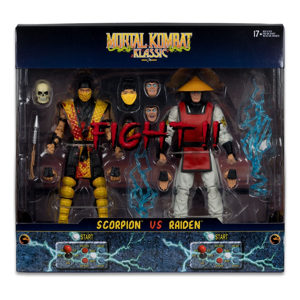 Mortal Kombat Actionfiguren 2er-Pack Scorpion vs. Raiden (Klassics) 18 cm