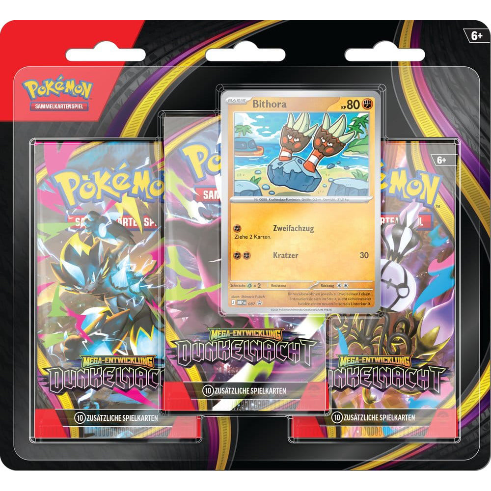 Pokemon TCG: Mega-Entwicklung – Dunkelnacht 3er-Pack Blister *Deutsche Version* PRE-ORDER