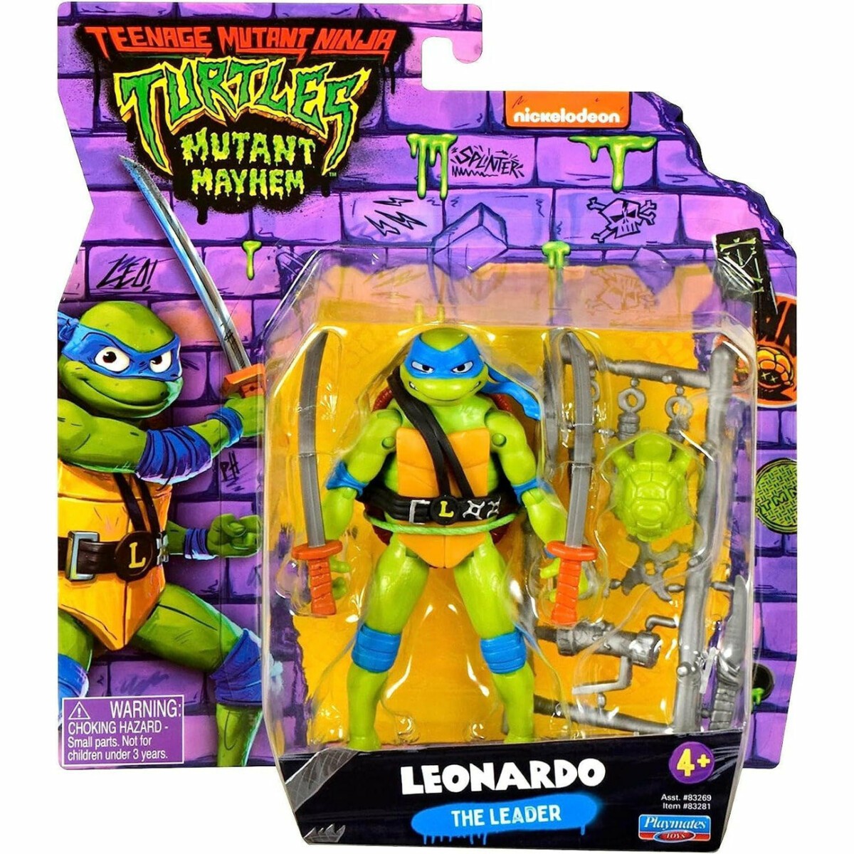 Teenage Mutant Ninja Turtles: Mutant Mayhem Leonardo Basic Figur 10 cm