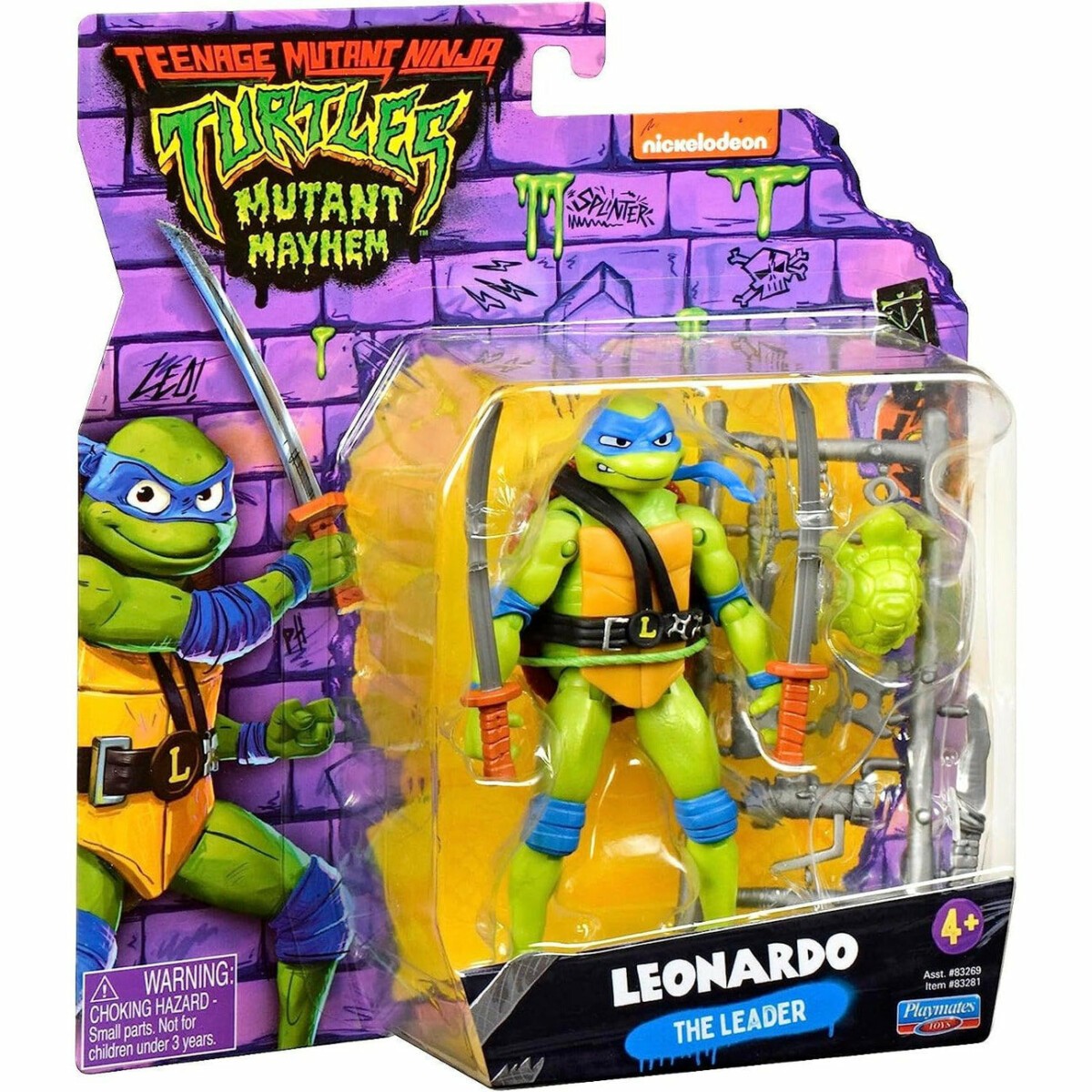 Teenage Mutant Ninja Turtles: Mutant Mayhem Leonardo Basic Figur 10 cm