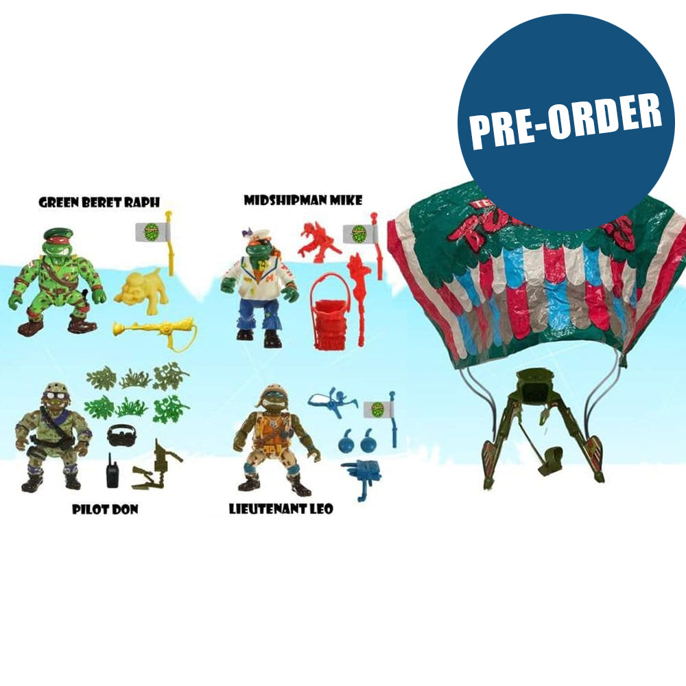 Teenage Mutant Ninja Turtles Classic Actionfiguren 4er-Pack Sewer Heroes mit Fallschirm PRE-ORDER