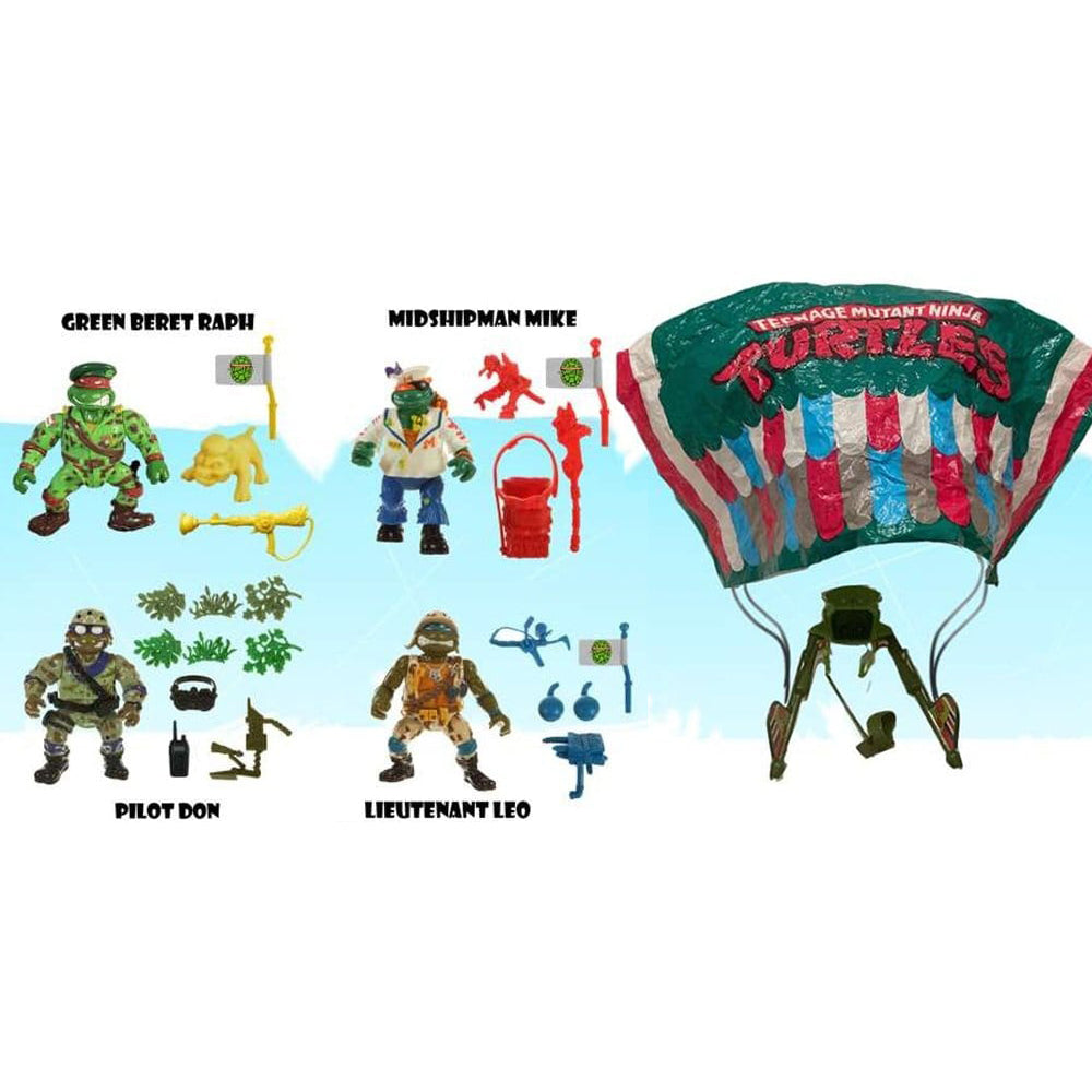 Teenage Mutant Ninja Turtles Classic Actionfiguren 4er-Pack Sewer Heroes mit Fallschirm PRE-ORDER
