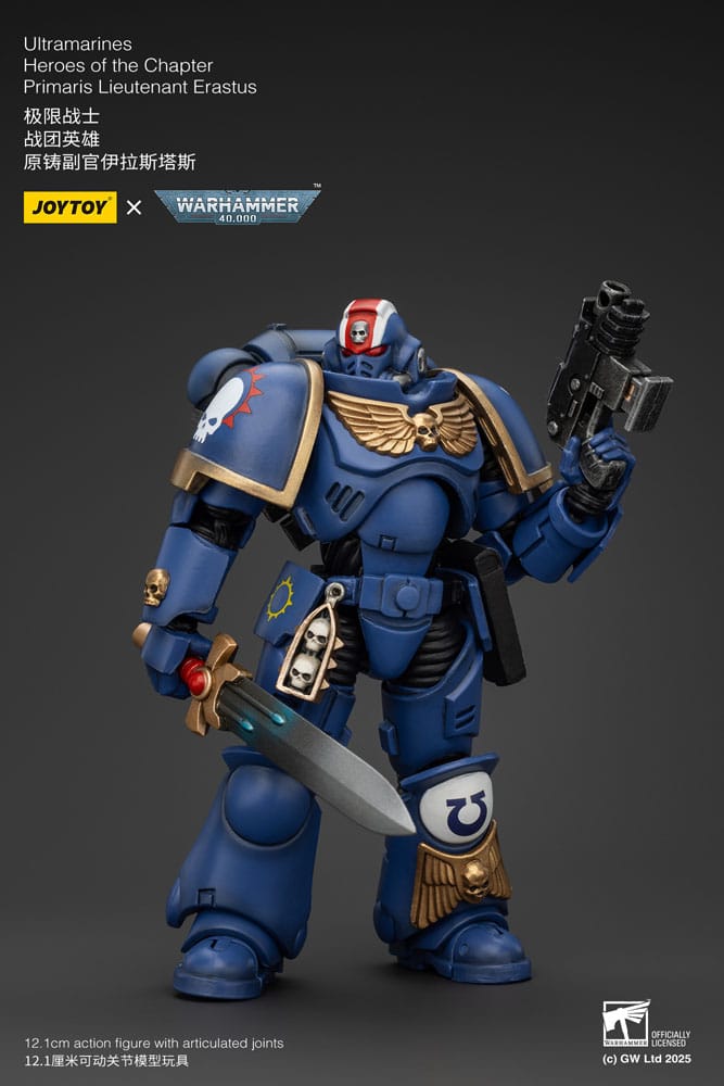 Warhammer 40k Actionfigur 1/18 Ultramarines Heroes of the Chapter Primaris Lieutenant Erastus 12 cm