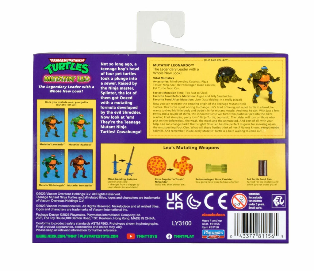 Teenage Mutant Ninja Turtles Actionfigur Classic Mutatin' Leonardo