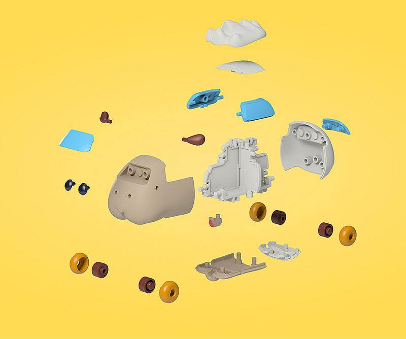 Pui Pui Molcar Abbey MODEROID Plastic Model Kit 7 cm