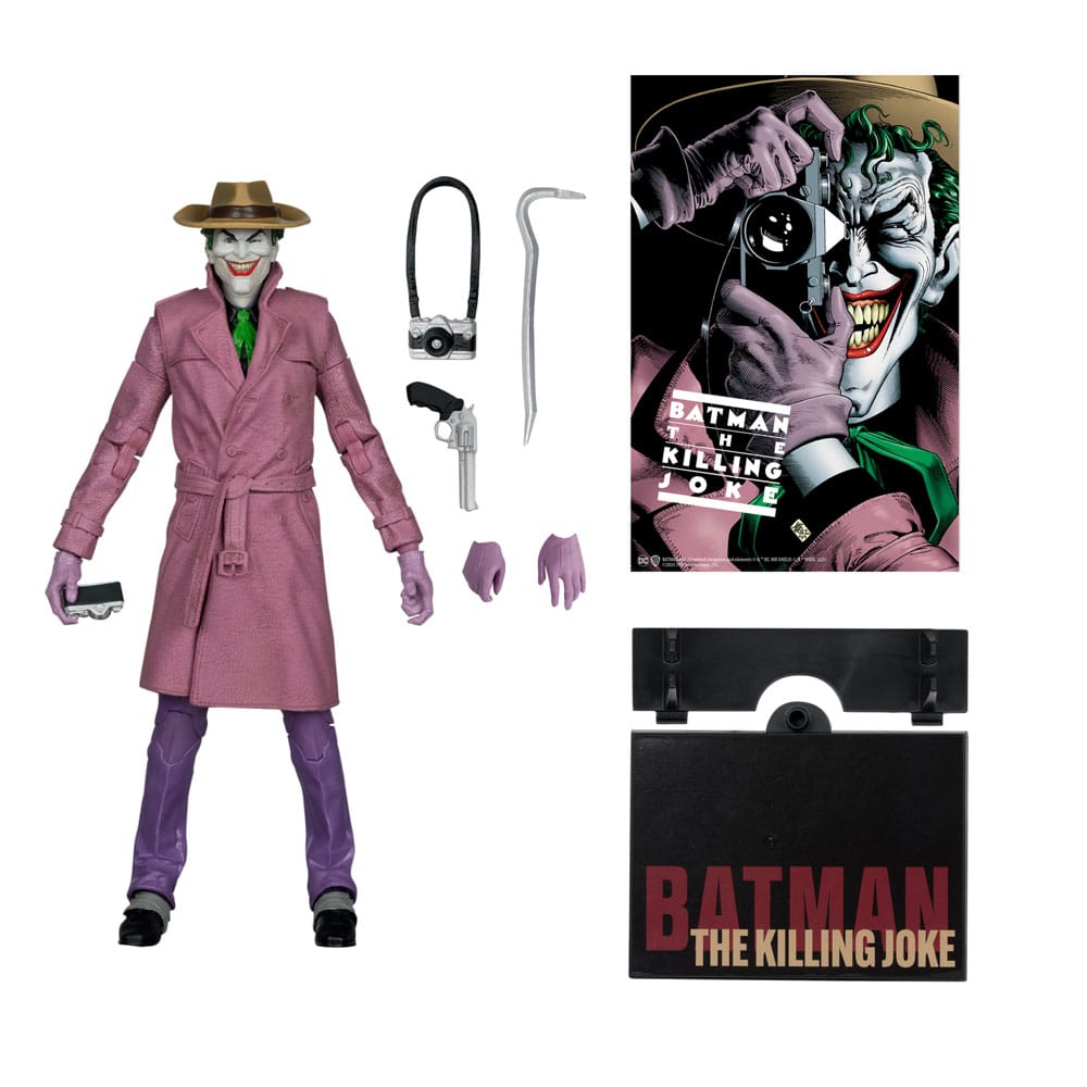 DC Multiverse McFarlane Cover Recreations Actionfigur The Joker (Batman: The Killing Joke) (Gold Label) 18 cm