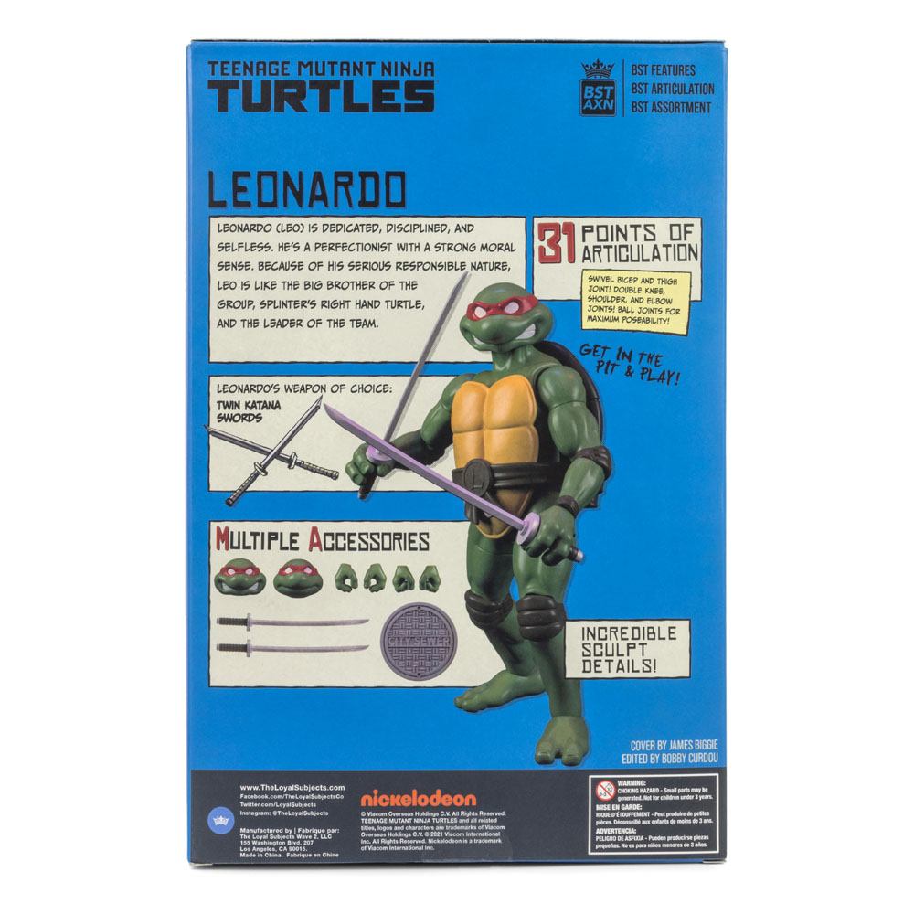 Leonardo Teenage Mutant Ninja Turtles BST AXN x IDW Actionfigur Comic Exclusive 13 cm
